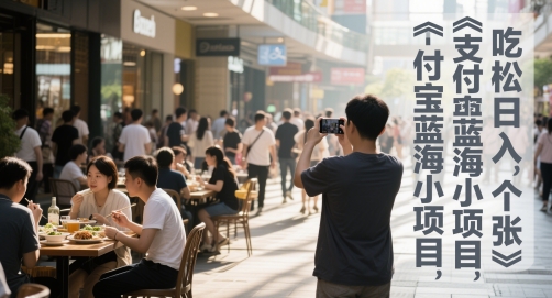 支付宝蓝海小项目，吃饭逛街拍个照，轻松日入1张-辰风资源站