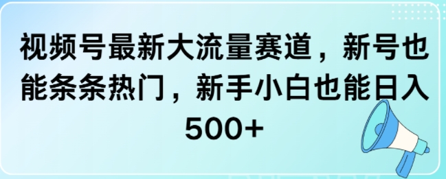 视频号最新大流量赛道，新号也能条条热门，新手小白也能日入5张-慕云辰风博客