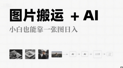 图片搬运+AI，小白也能靠一张图，日入4张-辰风资源站
