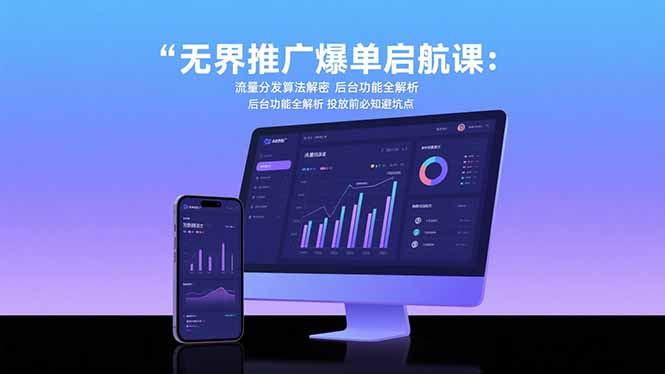 （15567期）无界推广爆单启航课：流量分发算法解密 后台功能全解析 投放前必知避坑点-辰风资源站
