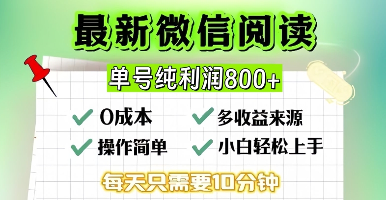 微信自撸阅读升级玩法，只要动动手每天十分钟，单号一天几张，简单0零成本，当日可提现-慕云辰风博客