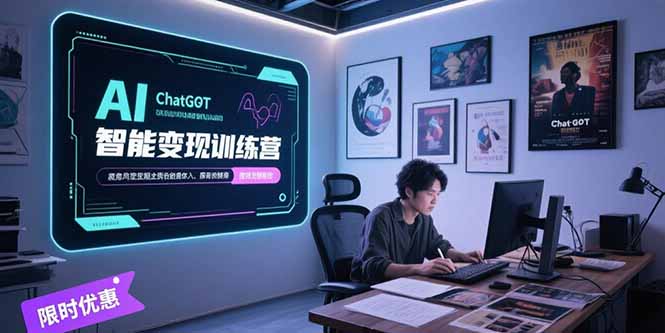 （15389期）AI智能变现训练营，ChatGPT写作变现，电影解说制作，图文带货方法论-辰风资源站
