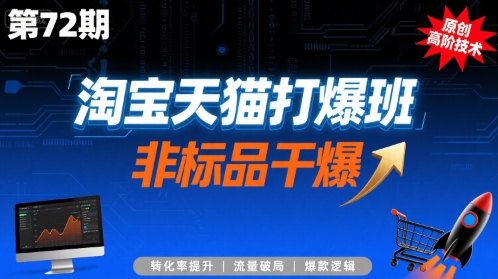 淘宝天猫打爆班原创高阶技术第72期，非标品干爆-辰风资源站