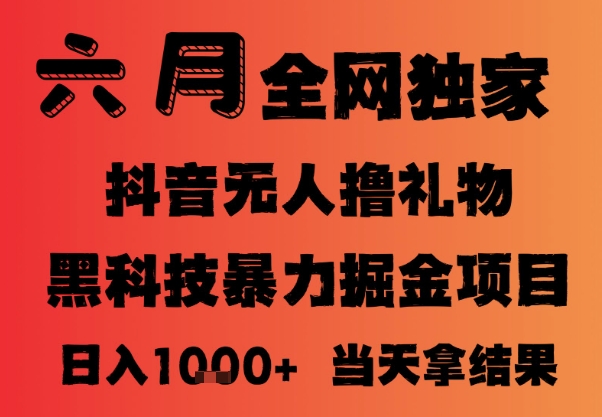 25年6月抖音无人直播最新暴力撸音浪掘金，小白可做，可批量矩阵放大，长期稳定日入1k+【揭秘】-辰风资源站