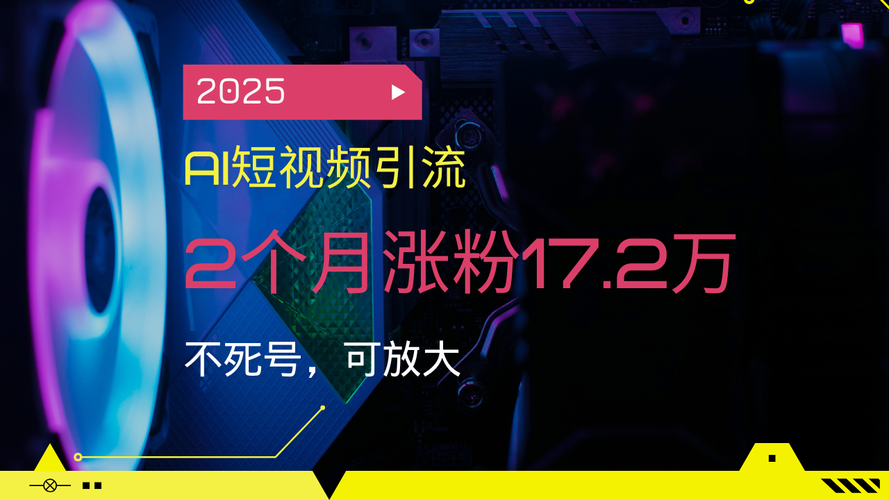 （14213期）2025AI短视频引流，2个月涨粉17.2万，不死号，可放大-辰风资源站