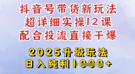 2025全新升级抖音带货玩法，一天纯利四位数，从剪辑到选品再到发布投流，超详细玩法揭秘-慕云辰风博客