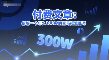付费文章：拆解一个年入300W的喜马拉雅账号-辰风资源站