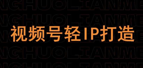 视频号线上课程，视频号轻IP打造-辰风资源站