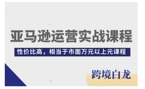 亚马逊运营实战课程，亚马逊从入门到精通，性价比高，相当于市面万元以上元课程-慕云辰风博客