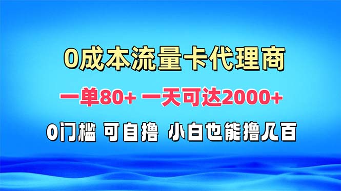 （13391期）免费流量卡代理一单80+ 一天可达2000+-慕云辰风博客