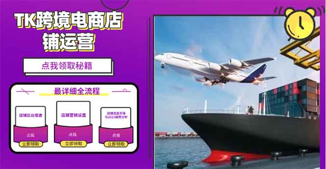 （13951期）2025TK跨境电商选品趋势0到1店铺搭建最全实操讲解，轻松在家把货卖出国-辰风资源站