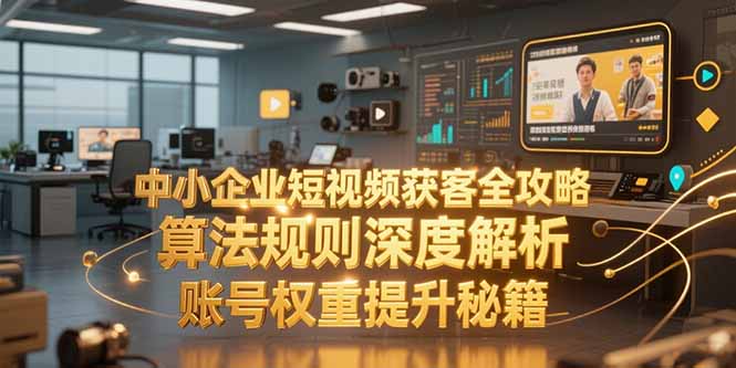 （15326期）中小企业短视频获客全攻略，算法规则深度解析，账号权重提升秘籍-辰风资源站