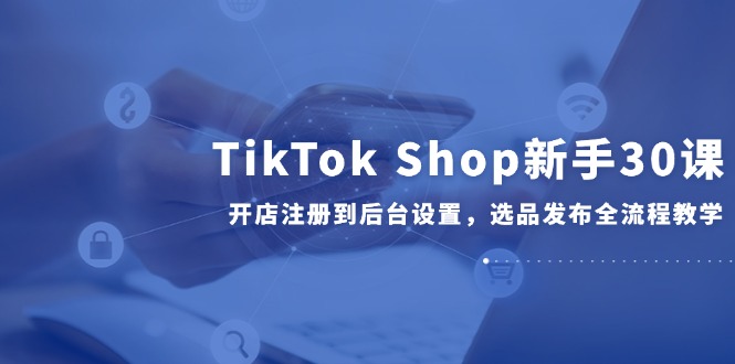 （14960期）TikTok Shop新手30课，开店注册到后台设置，选品发布全流程教学-辰风资源站