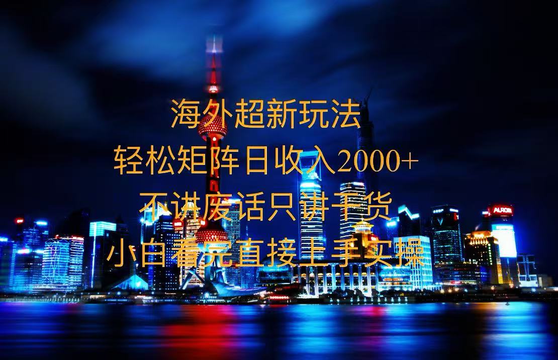 （13583期）2025全新海外暴力玩法，操作简单，小白轻松上手-慕云辰风博客