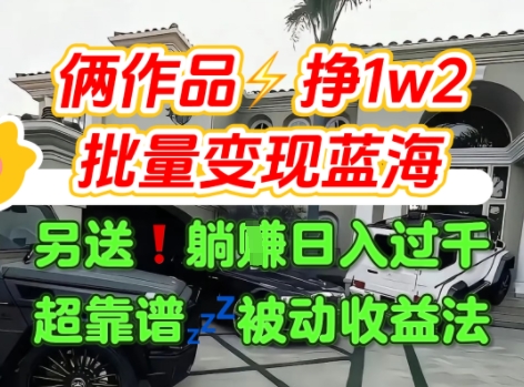 只靠2个作品点赞数量就挣1.2W，不导私域也能变现了【支持矩阵】汽水音乐门种草项目-辰风资源站