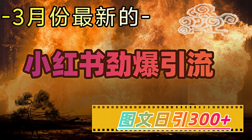 小红书超劲爆引流手段，图文日引300+轻松变现1W-慕云辰风博客