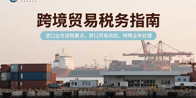 （15381期）跨境贸易税务指南，进口业务退税要点，转口贸易风险，特殊业务处理-辰风资源站