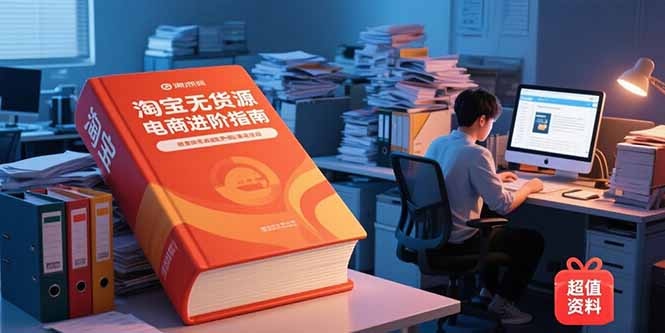（15317期）淘宝无货源电商进阶指南，包含新人课、进阶课，配套资料，蓝海选品等-辰风资源站