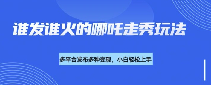 利用deepseek制作谁发谁火的哪吒2人物走秀视频，多平台发布多种变现-慕云辰风博客