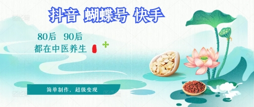 拆解！中医养生风格视频，爆款轻松制作，当日变现多张-辰风资源站