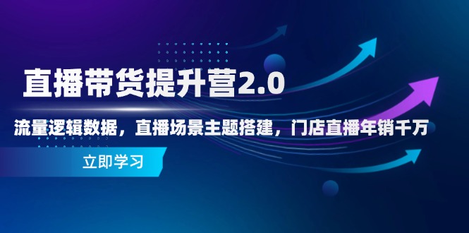 （14694期）直播带货提升营2.0：流量逻辑数据，直播场景主题搭建，门店直播年销千万-辰风资源站
