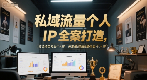 私域流量个人IP全案打造，打造特色专业个人IP，未来最值钱的是你的个人IP-辰风资源站