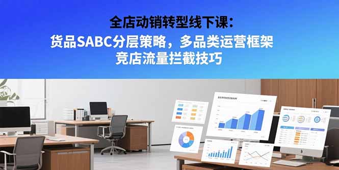 （15419期）全店动销转型线下课：货品SABC分层策略，多品类运营框架 竞店流量拦截技巧-辰风资源站