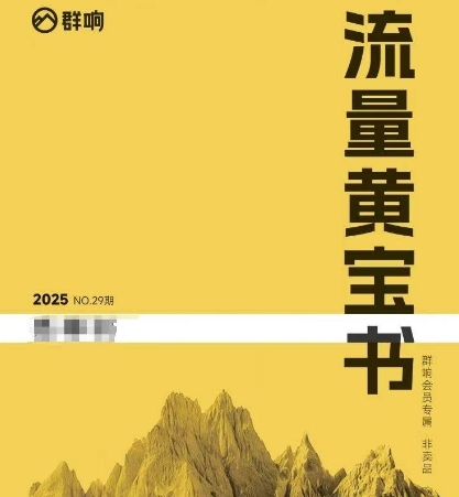 群响流量黄宝书25-29期，群响内部私享资料非卖品-辰风资源站