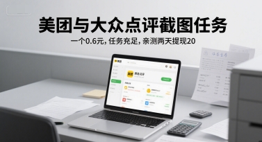 美团与大众点评截图任务，一个0.6元，任务充足，亲测两天提现20-辰风资源站