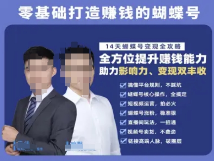 蝴蝶号专栏-视频号运营教程，零基础打造挣钱的蝴蝶号，14天蝴蝶号变现全攻略-辰风资源站