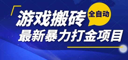 热门副业，全自动游戏打金搬砖，单账号一天收益1-2张，可多开矩阵操作日入1k【揭秘】-辰风资源站