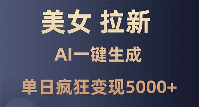 （13866期）美女暴力拉新，通过AI一键生成，单日疯狂变现5000+，纯小白一学就会！-慕云辰风博客