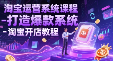 淘宝运营系统课程-打造爆款系统-淘宝开店教程-辰风资源站