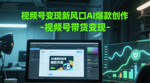 视频号变现新风口AI爆款创作-视频号带货变现-辰风资源站