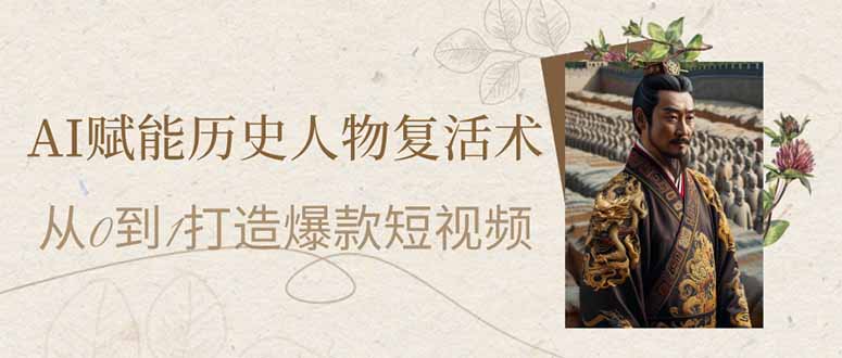 （14311期）AI赋能历史人物复活术：从0到1打造爆款短视频-辰风资源站
