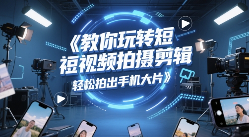 教你玩转短视频拍摄剪辑，轻松拍出手机大片-辰风资源站
