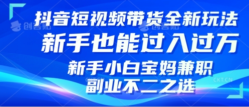 抖音短视频带货全新升级玩法，小白也能月入过W，适合新手宝妈兼职副业的不二之选!-慕云辰风博客