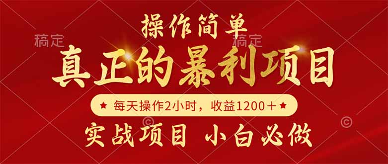 （14978期）真正的暴利项目，操作简单，每天收益1200＋，自己做老板-辰风资源站