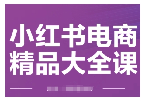 小红书电商精品大全课，快速掌握小红书运营技巧，实现精准引流与爆单目标，轻松玩转小红书电商-慕云辰风博客