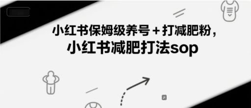 小红书保姆级养号+打减肥粉，小红书减肥打法sop-辰风资源站