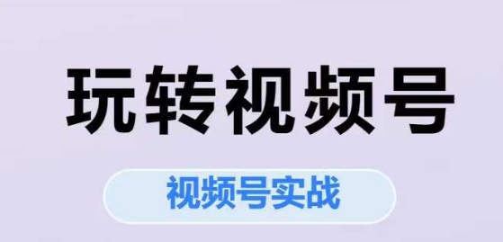 玩转视频号，视频号实战系列课-辰风资源站