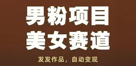 男粉项目美女赛道，发发作品，轻松获流自动变现-辰风资源站