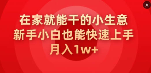 在家就能干的小生意，新手小白也能快速上手，月入1w-慕云辰风博客