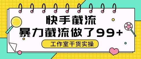 快手暴力截流玩法，全自动无需人工，每日单号50+精准客资【揭秘】-辰风资源站