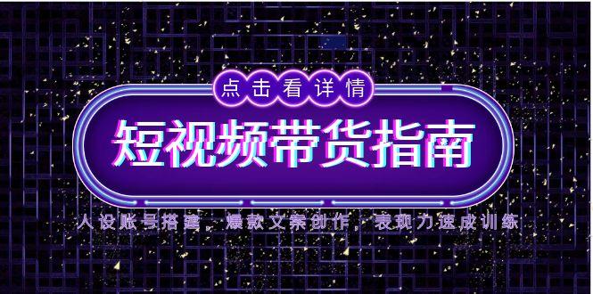 （14912期）2025短视频带货指南，人设账号搭建，爆款文案创作，表现力速成训练-辰风资源站