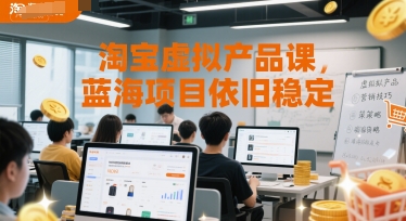 淘宝虚拟产品课，蓝海项目依旧稳定-辰风资源站