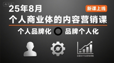 个人商业体的内容营销课25年8月，个人品牌化，品牌个人化，自媒体ip内容营销策略-辰风资源站