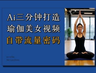AI三分钟打造瑜伽美女视频，自带流量密码-辰风资源站