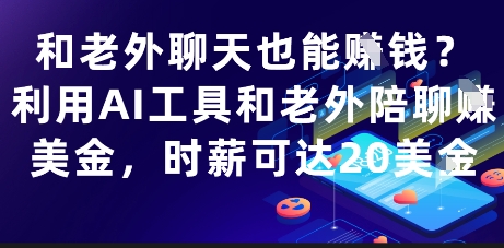 和老外聊天也能挣钱？利用AI工具和老外陪聊挣美金，时薪可达20刀-辰风资源站