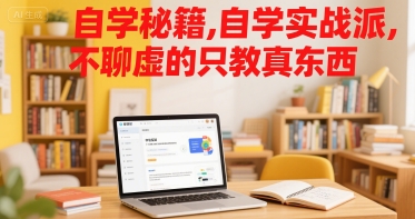 自学秘籍，自学实战派，不聊虚的只教真东西-辰风资源站
